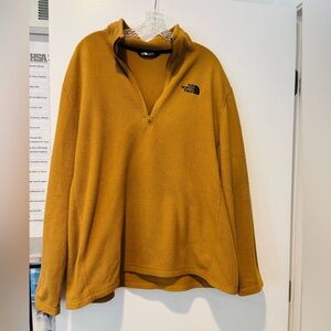 THE NORTH FACE Men's Gold Colored Half-Zip Fleece, Size XL